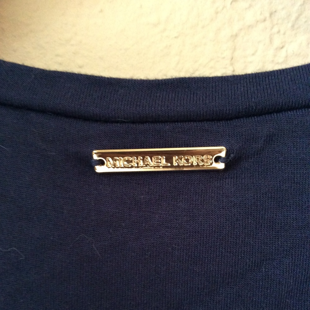 Michael Kors Small Navy Blue Loose Tank Top